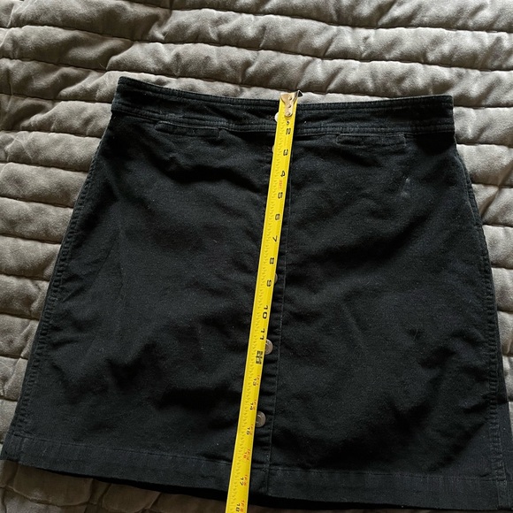 J.Crew Black High Waisted Corduroy Button Up Skirt - Picture 4 of 4